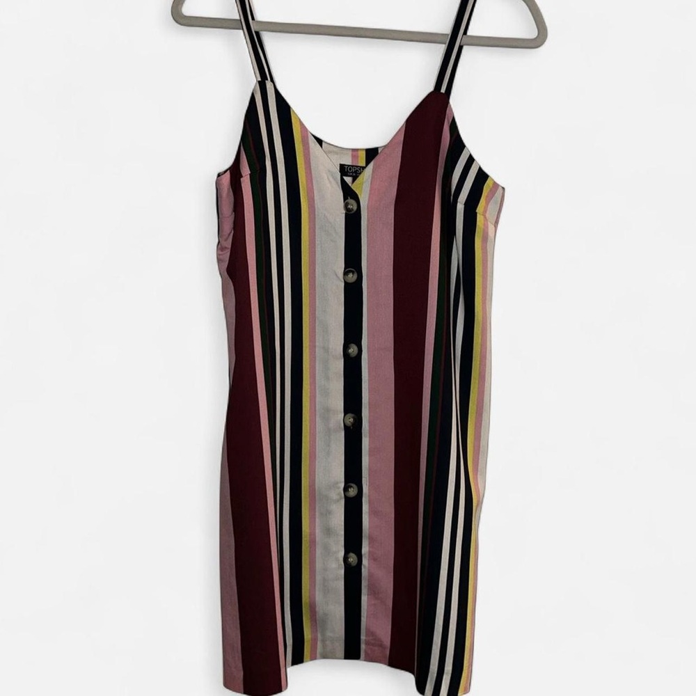 Topshop Striped Multicolor Mini Dress